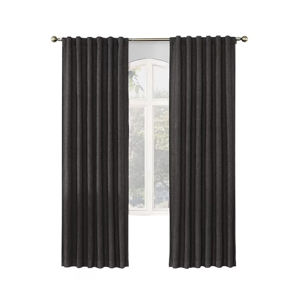 Glennston Coal Single Curtain Panel